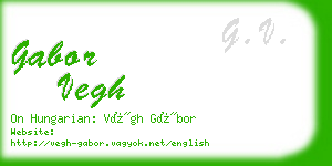 gabor vegh business card